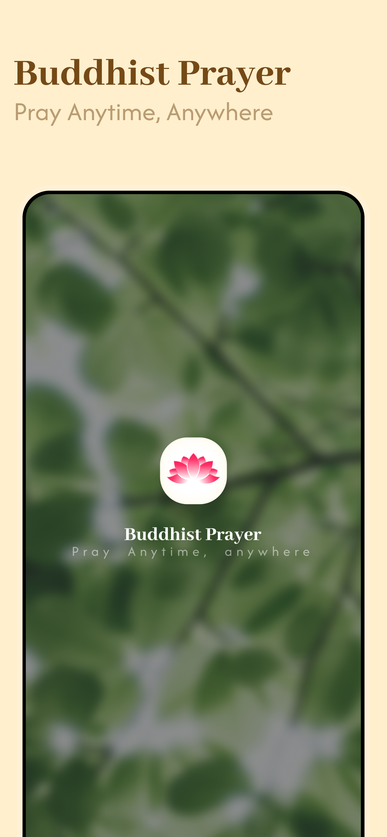 Buddhist Prayer Welcome Screen